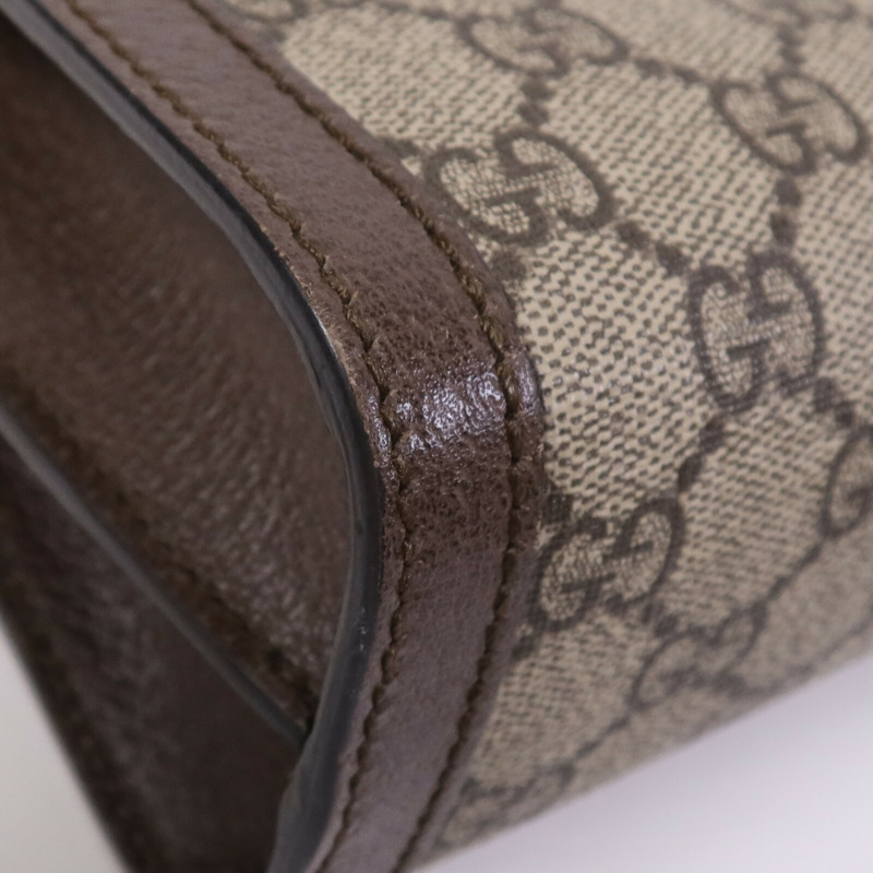 GUCCI 塗層帆布Ophldia GG金扣鏈帶肩背袋-5