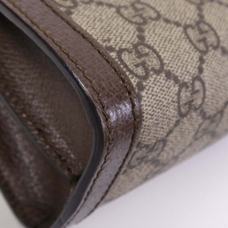 GUCCI 塗層帆布Ophldia GG金扣鏈帶肩背袋-7