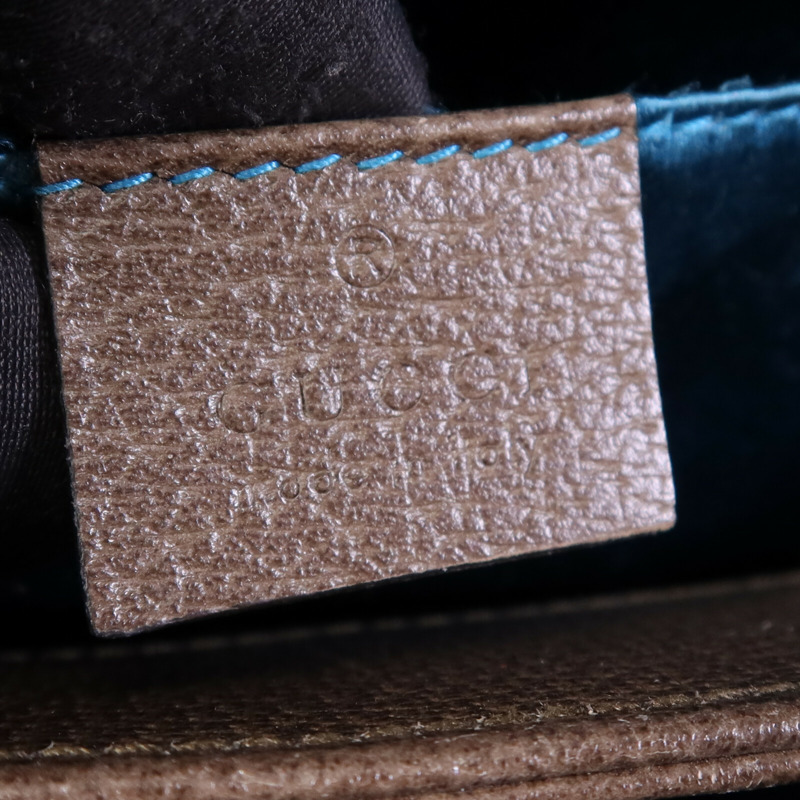 GUCCI 塗層帆布Ophldia GG金扣鏈帶肩背袋-11