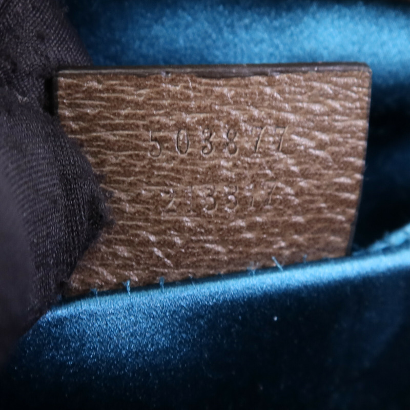 GUCCI 塗層帆布Ophldia GG金扣鏈帶肩背袋-12