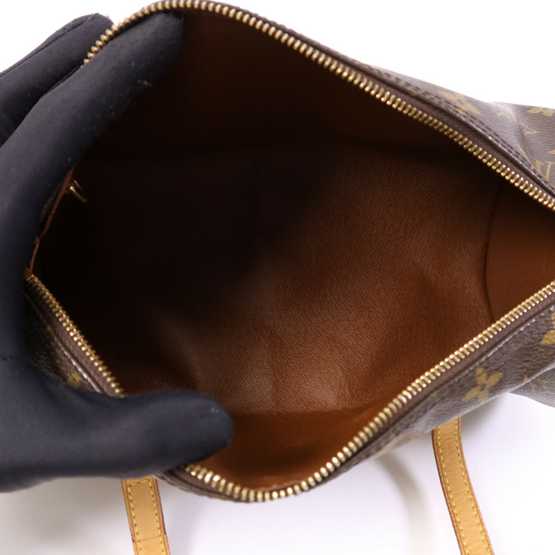 LOUIS VUITTON Monogram Papillon GM金扣手挽袋-10