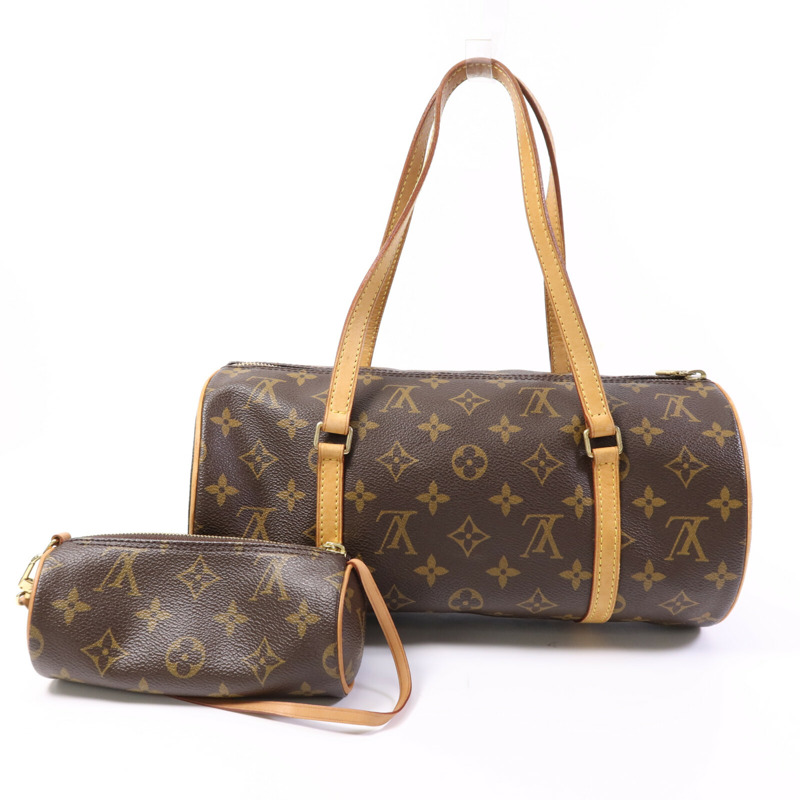 LOUIS VUITTON Monogram Papillon GM金扣手挽袋-13