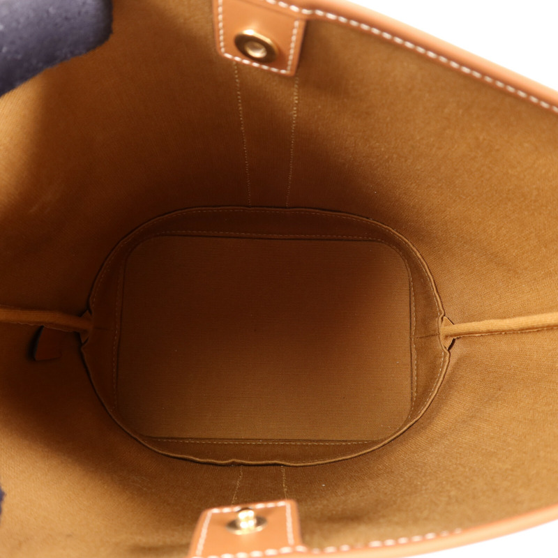 CELINE 塗層帆布Triomphe Bucket金扣肩背袋-11