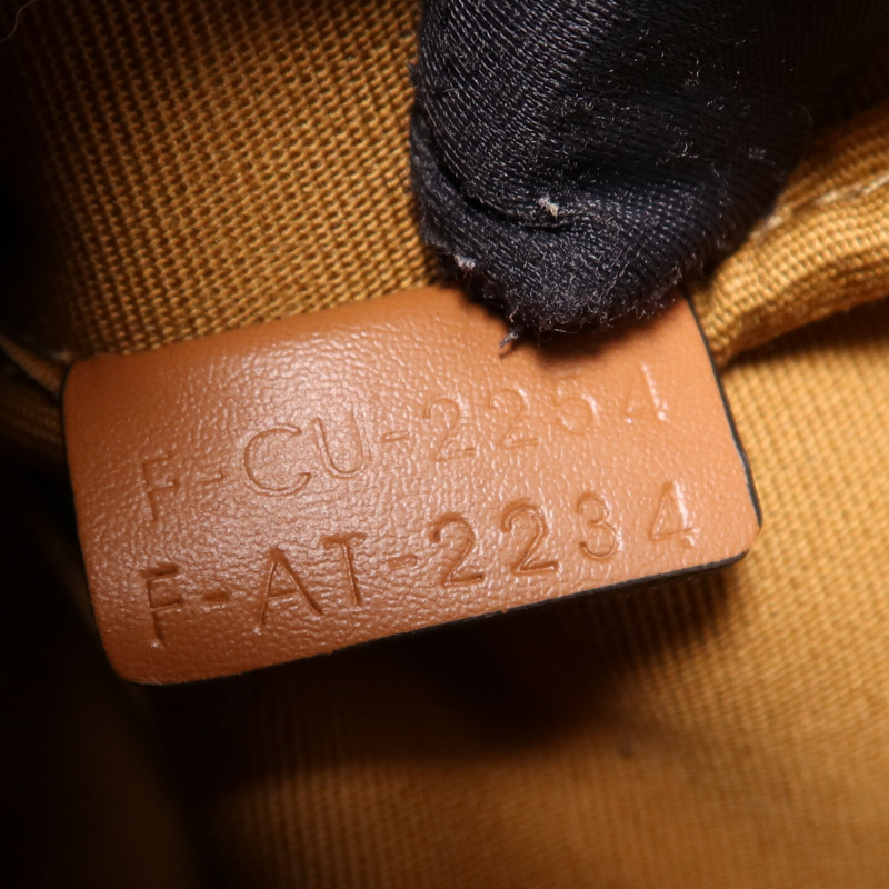 CELINE 塗層帆布Triomphe Bucket金扣肩背袋-12