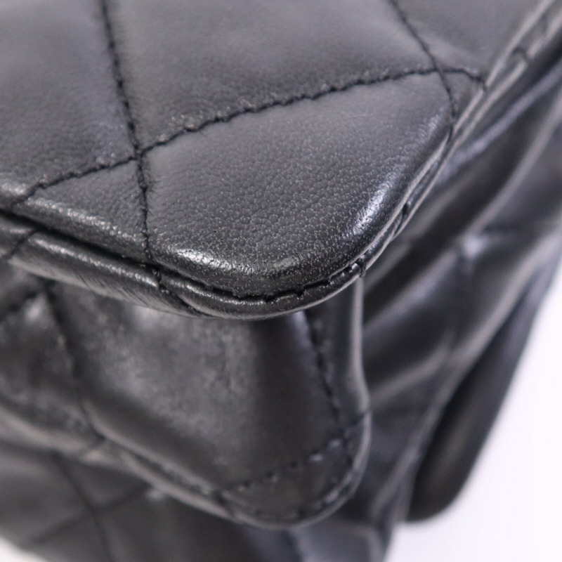 CHANEL 羊皮皮革Chain Shoulder Bag金扣鏈帶肩背袋-6