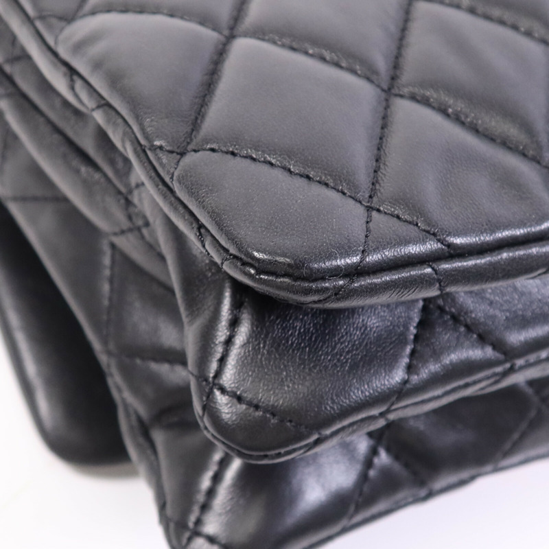 CHANEL 羊皮皮革Chain Shoulder Bag金扣鏈帶肩背袋-7