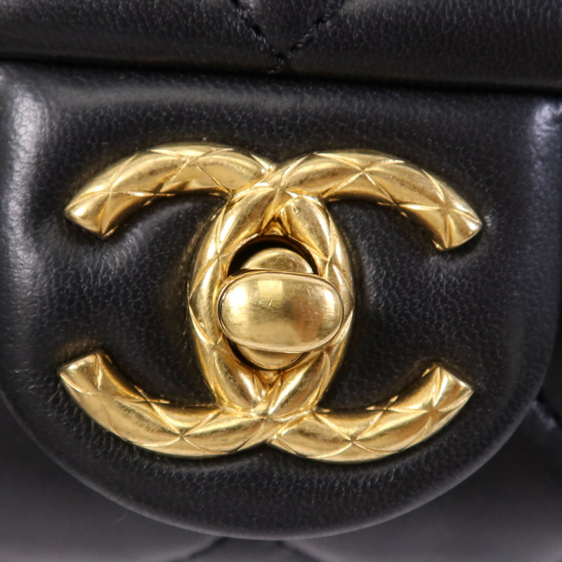 CHANEL 羊皮皮革Chain Shoulder Bag金扣鏈帶肩背袋-8