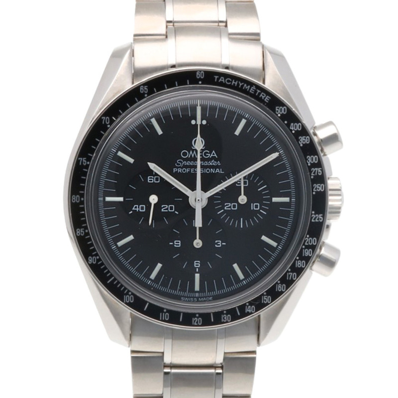 歐米茄超霸系列腕錶，不鏽鋼材質，3560自動上鍊機芯，已翻新，77009XXX，男士，歐米茄計時碼錶，瑕疵品，不防水-0