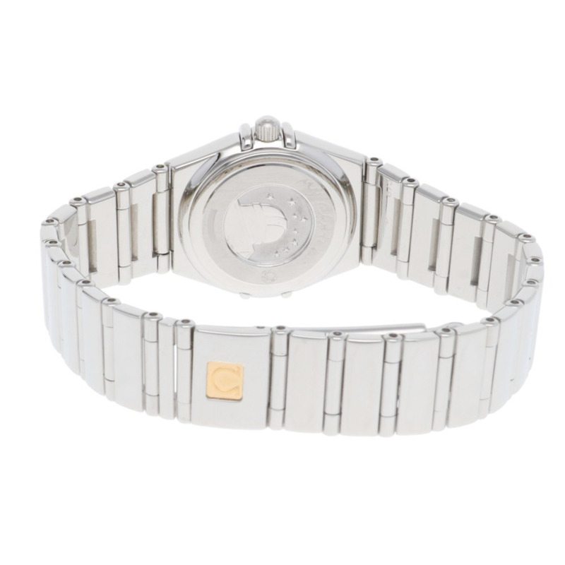 歐米茄星座系列 Iris 腕錶，不鏽鋼材質，石英機芯，女士款，鑲鑽錶圈，多寶石鑲嵌，貝殼錶盤。-4