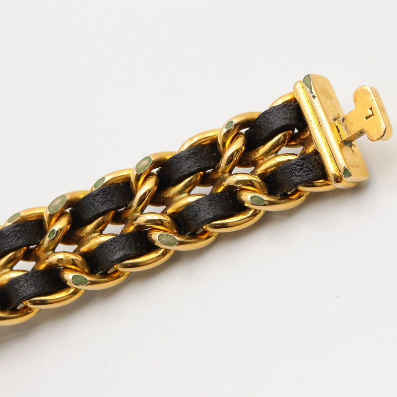 香奈兒 Premiere L 腕錶，鍍金，皮革錶帶，女士，黑色，H0001-11