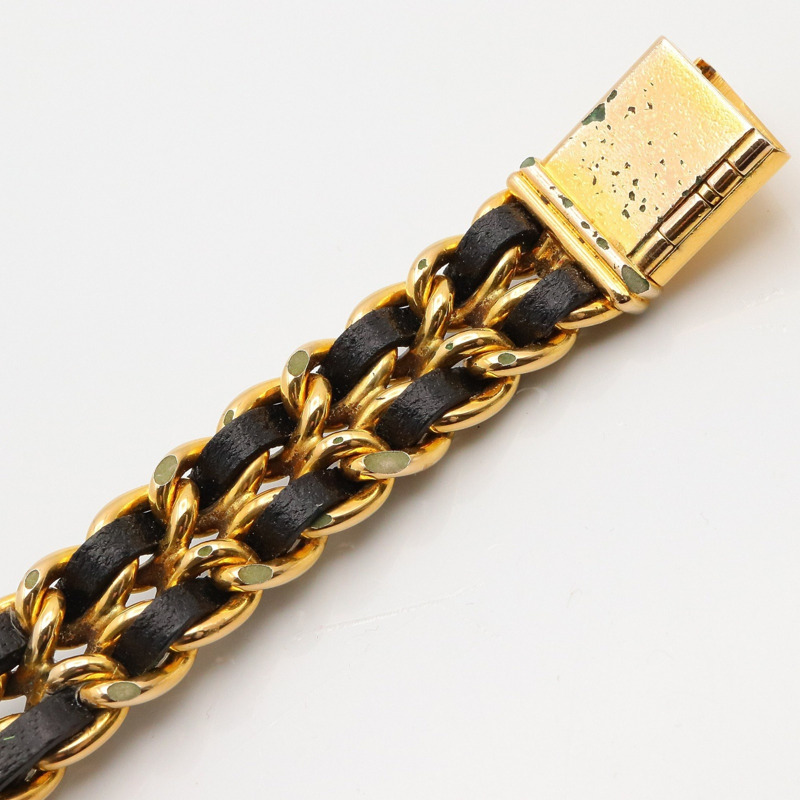 香奈兒 Premiere L 腕錶，鍍金，皮革錶帶，女士，黑色，H0001-12