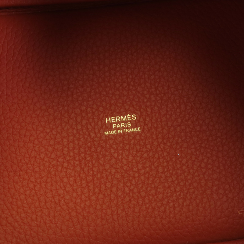 HERMES 【激減優惠】Clemence皮革Picotin PM金扣手挽袋Cuirre-5