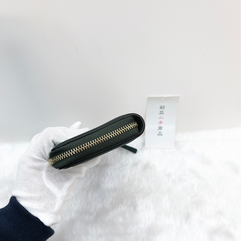 莉亞精品♡TB 綠拉長夾 二手-5