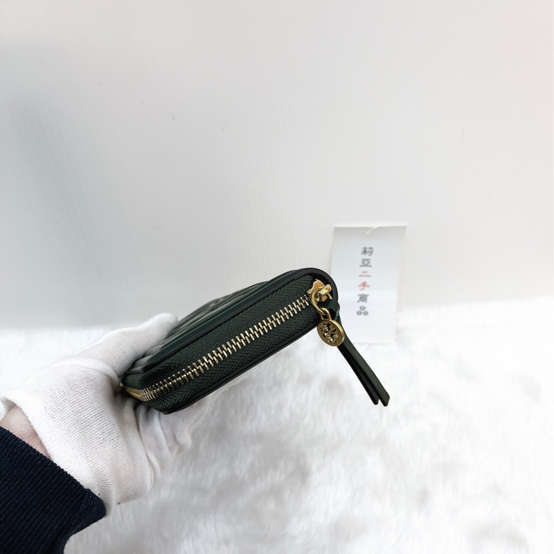 莉亞精品♡TB 綠拉長夾 二手-6