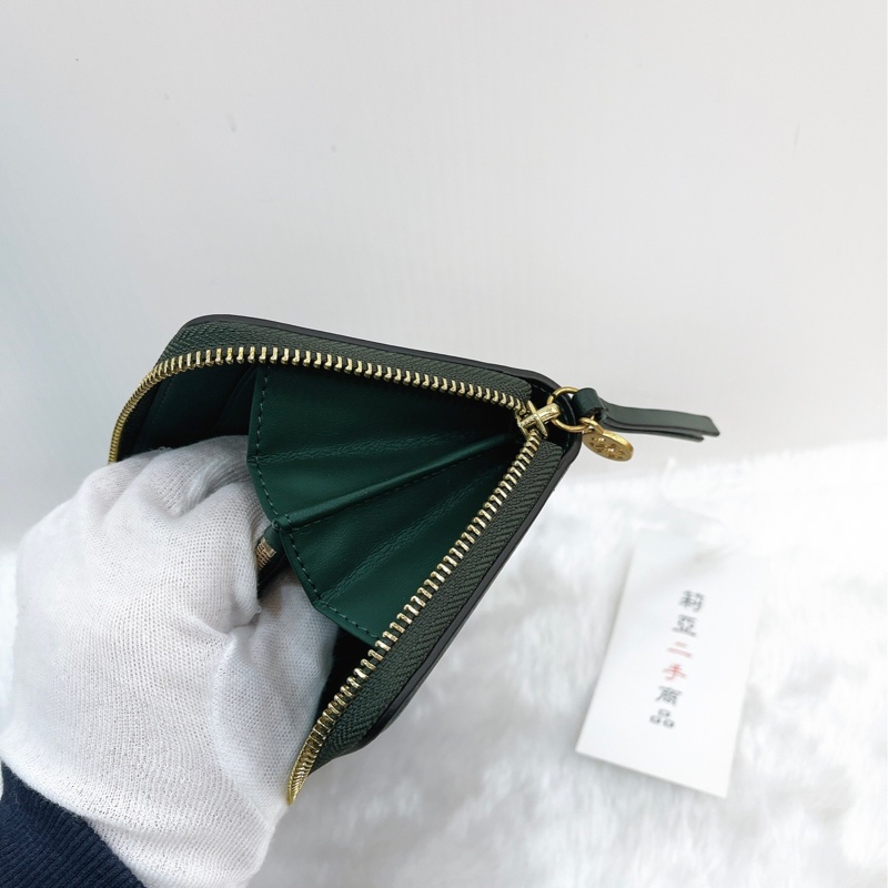 莉亞精品♡TB 綠拉長夾 二手-16