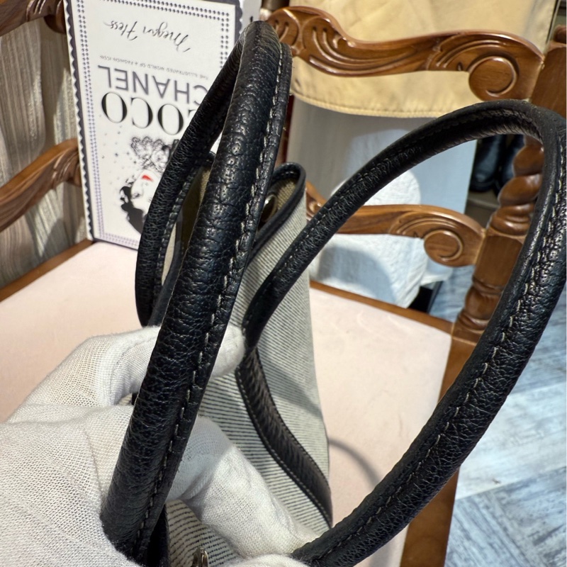 Hermes 黑白熊猫花园30 有肩带 框H-4