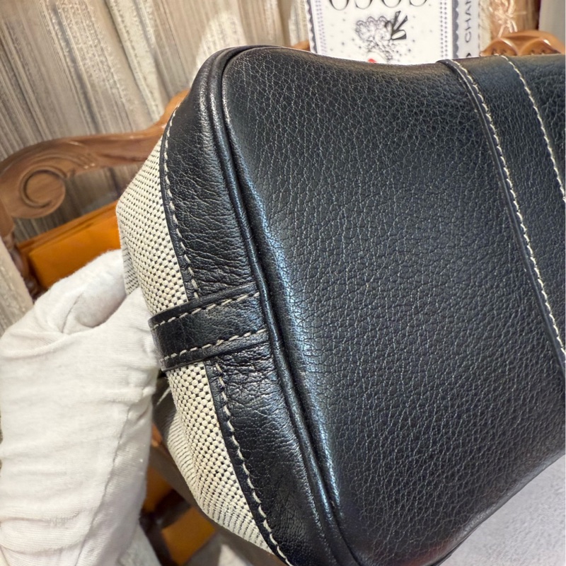 Hermes 黑白熊猫花园30 有肩带 框H-6