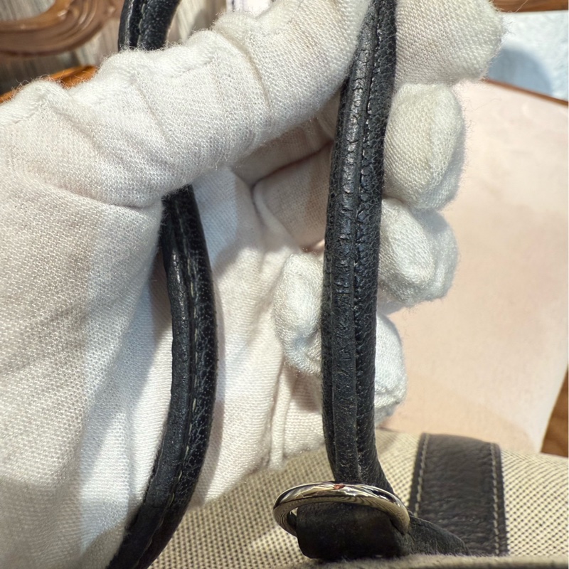 Hermes 黑白熊猫花园30 有肩带 框H-9