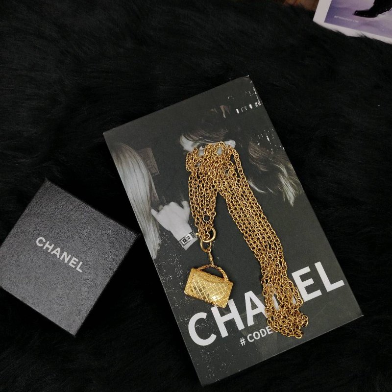 Chanel 包包 金色 合金 項鏈-2