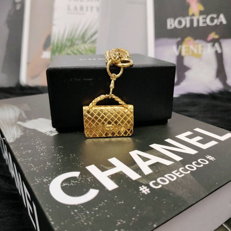 Chanel 包包 金色 合金 項鏈-3