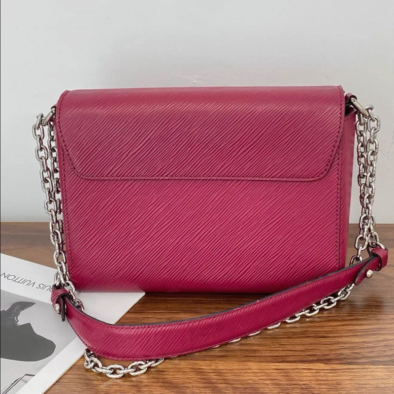 Louis Vuitton • Twist 玫紅色水波紋 Epi 鏈條包 中號-2