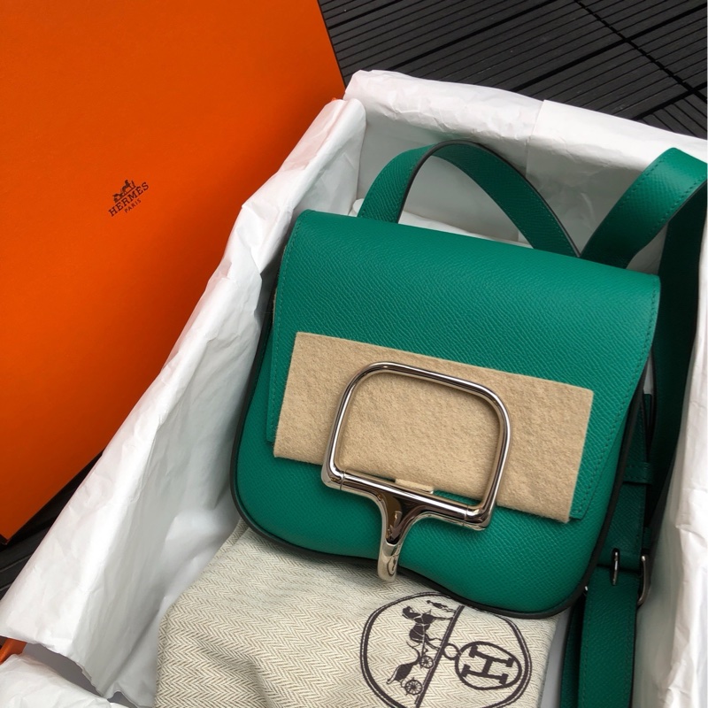 Hermes 爱马仕 帝王绿Della mini 屁股包 B刻-0