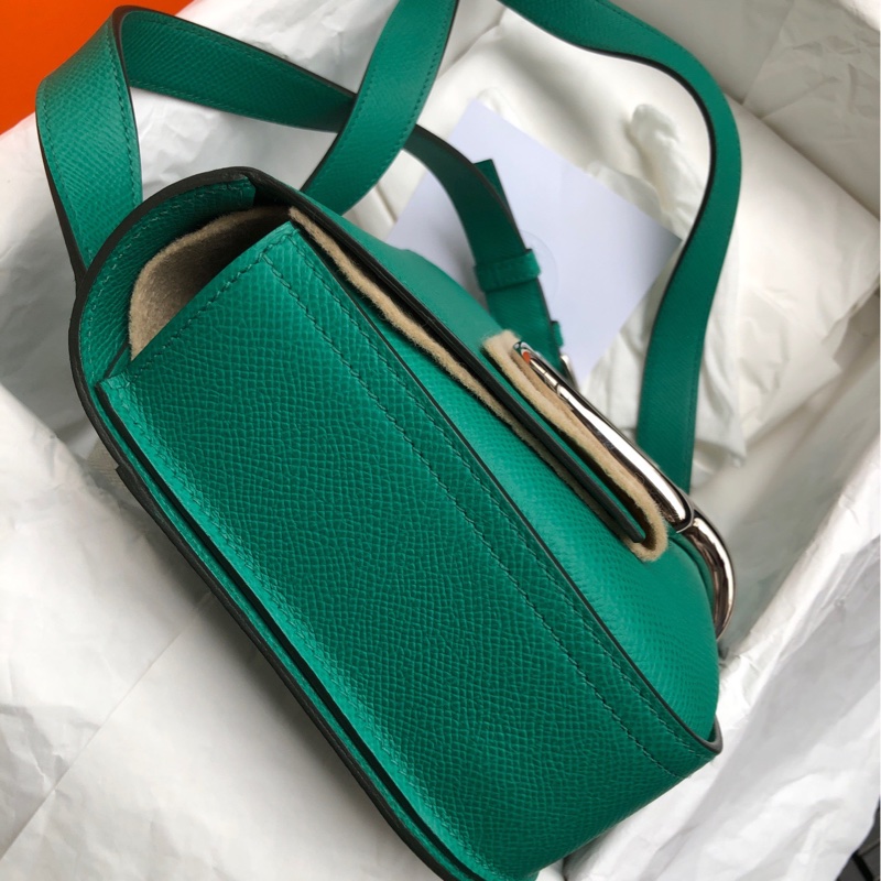 Hermes 爱马仕 帝王绿Della mini 屁股包 B刻-5
