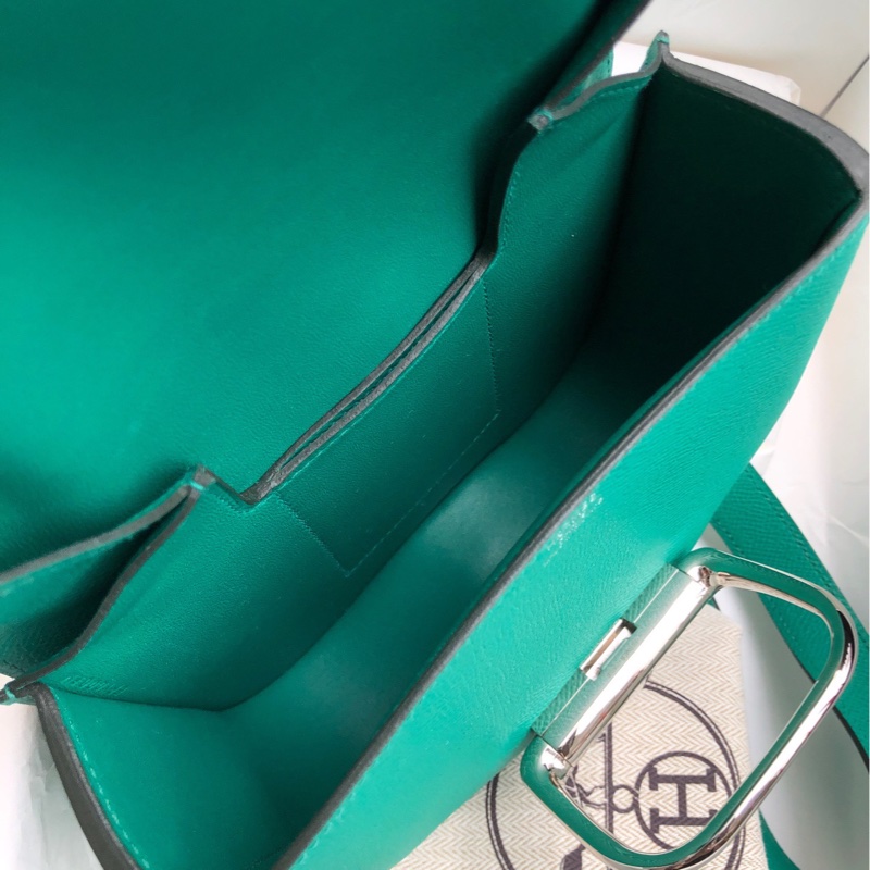 Hermes 爱马仕 帝王绿Della mini 屁股包 B刻-9