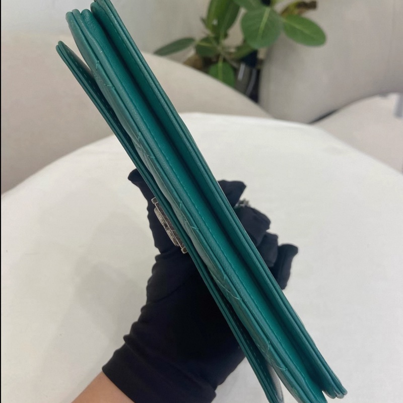 Chanel • Le Boy 湖水綠羊皮銀釦 Woc 鏈條包-7