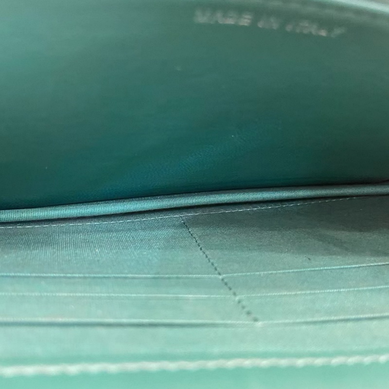 Chanel • Le Boy 湖水綠羊皮銀釦 Woc 鏈條包-9