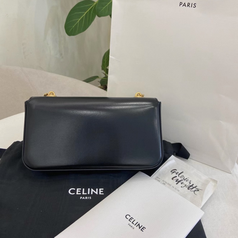Celine • 經典凱旋門 黑金鏈條包 Box皮 附23年票據✔️-3