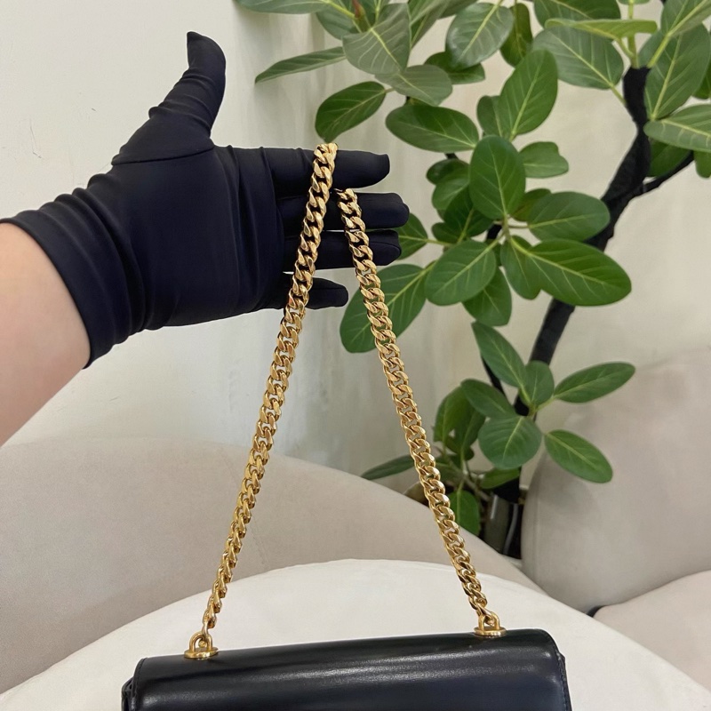Celine • 經典凱旋門 黑金鏈條包 Box皮 附23年票據✔️-9