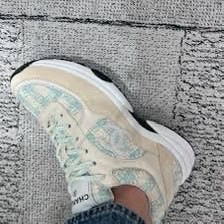 香奈兒 Chanel 毛呢鞋 淺綠色運動球鞋-4