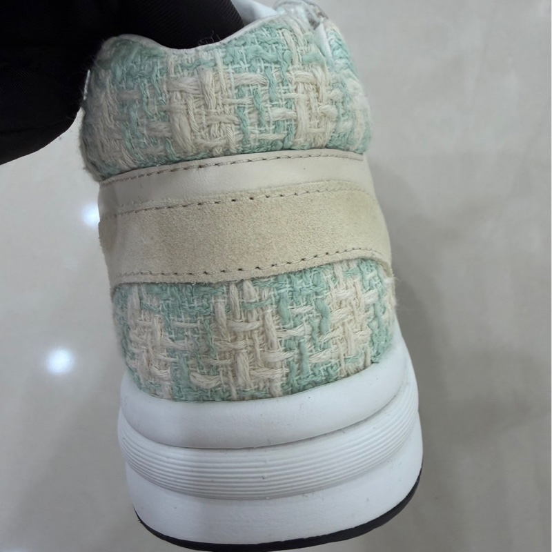 香奈兒 Chanel 毛呢鞋 淺綠色運動球鞋-8