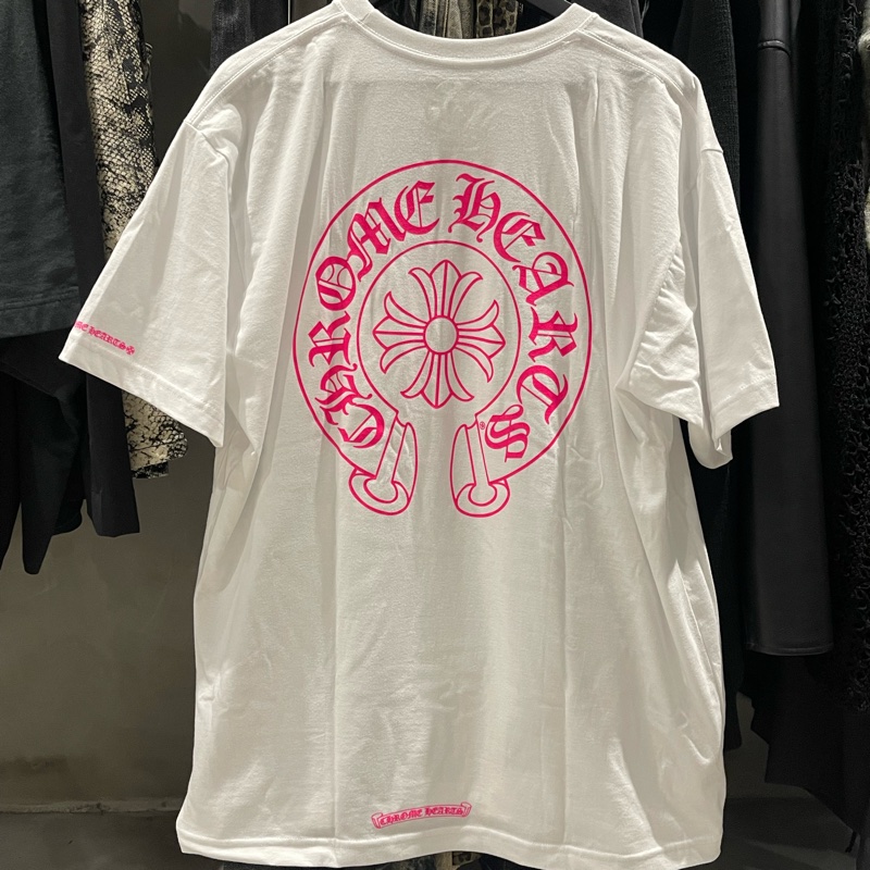 Chrome Hearts 粉色馬蹄印花 短T 克羅心 XL-1