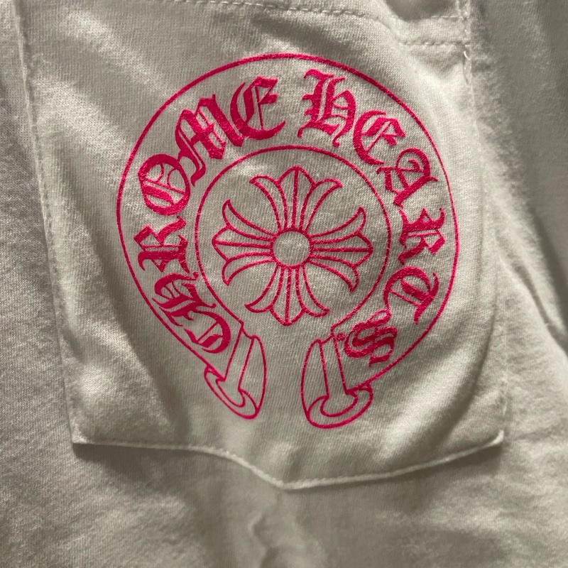 Chrome Hearts 粉色馬蹄印花 短T 克羅心 XL-5