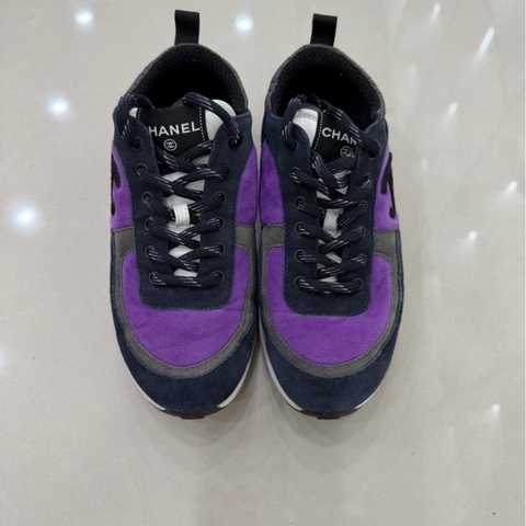 Chanel 香奈兒 海軍藍紫運動鞋