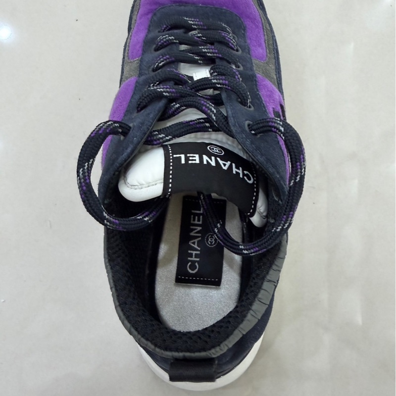 Chanel 香奈兒 海軍藍紫運動鞋-9