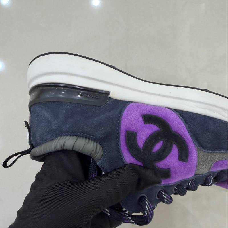 Chanel 香奈兒 海軍藍紫運動鞋-16