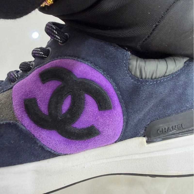 Chanel 香奈兒 海軍藍紫運動鞋-17