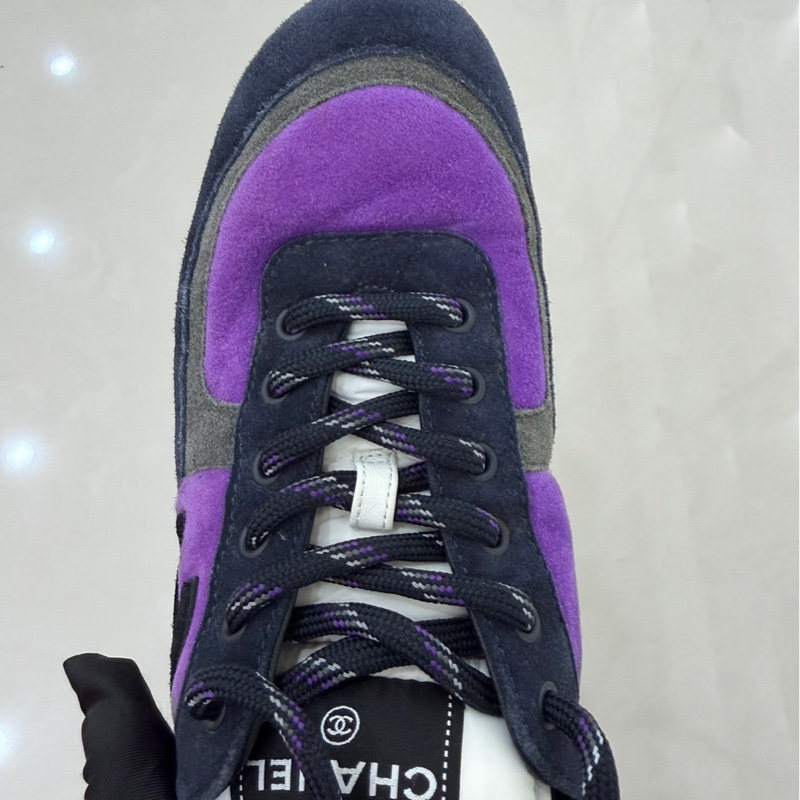 Chanel 香奈兒 海軍藍紫運動鞋-18