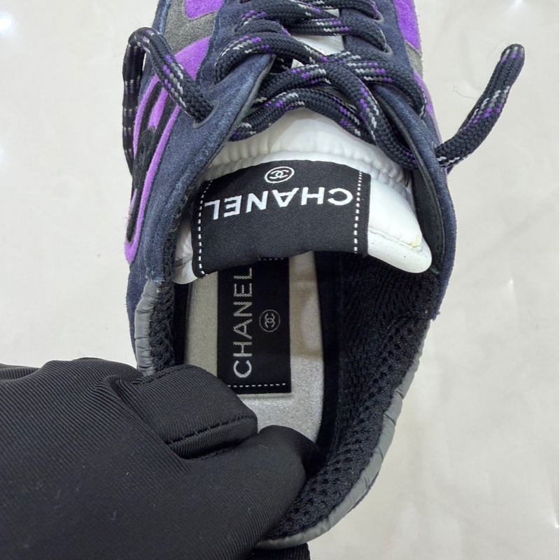 Chanel 香奈兒 海軍藍紫運動鞋-21