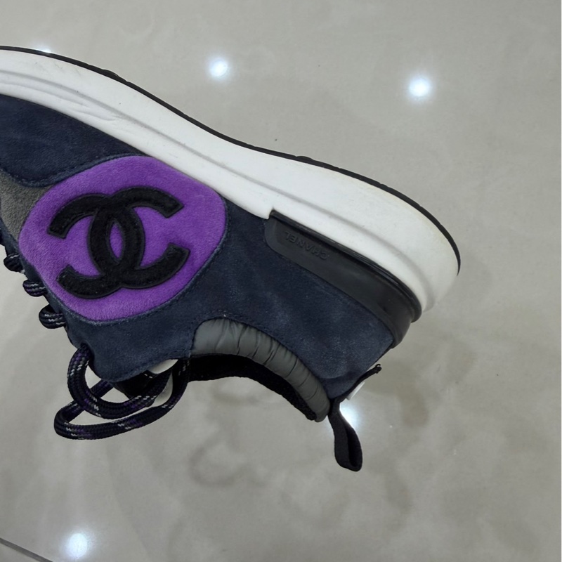 Chanel 香奈兒 海軍藍紫運動鞋-32