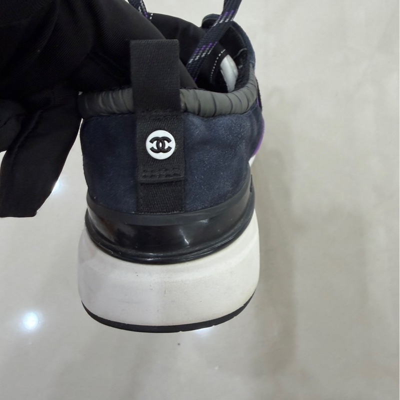 Chanel 香奈兒 海軍藍紫運動鞋-34