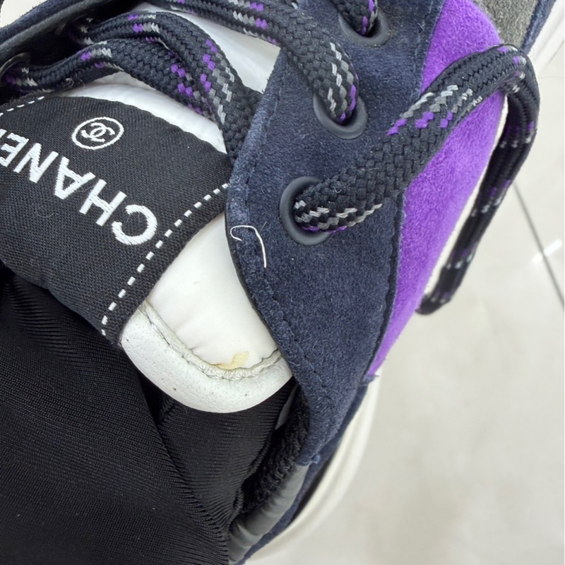 Chanel 香奈兒 海軍藍紫運動鞋-44
