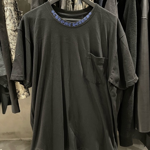 Chrome Hearts 藍色 領口印花 短袖 克羅心 梵文XL