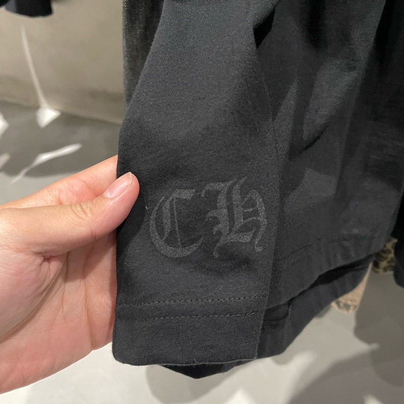 Chrome Hearts 藍色 領口印花 短袖 克羅心 梵文XL-4