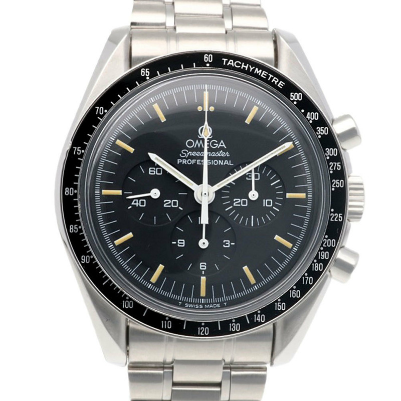 歐米茄超霸系列男士不鏽鋼自動計時腕錶，不防水，已翻新-0