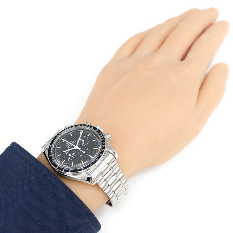 歐米茄超霸系列男士不鏽鋼自動計時腕錶，不防水，已翻新-1