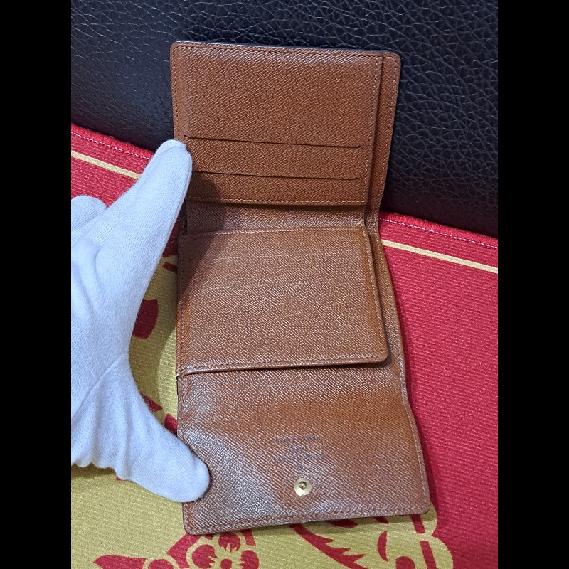 極美／日本二手／LV3折層中夾／內有零錢袋-6